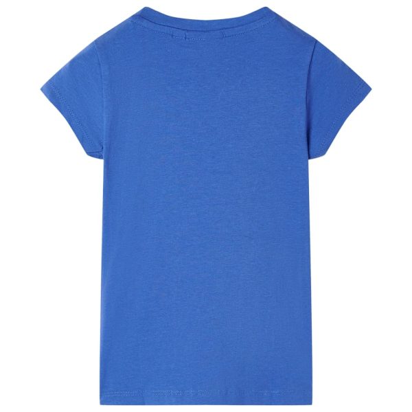 T-shirt para criança azul-cobalto 116 - Image 2