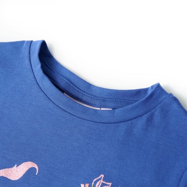 T-shirt para criança azul-cobalto 116 - Image 3