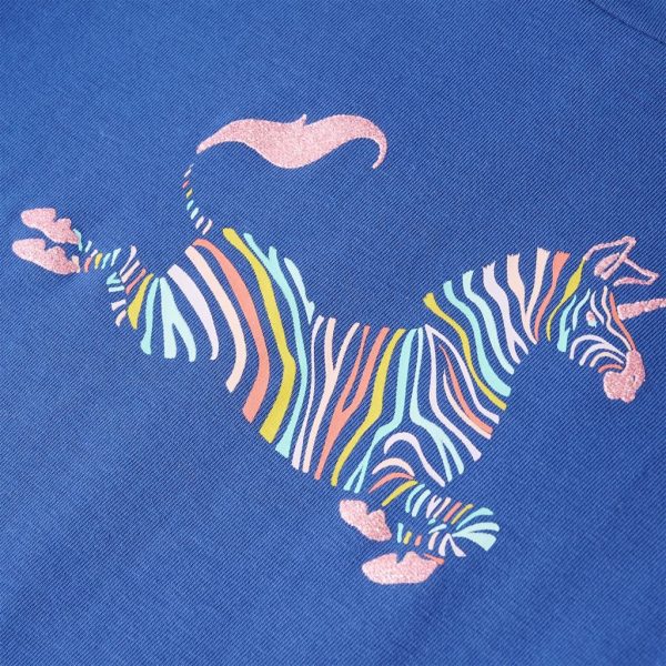 T-shirt para criança azul-cobalto 116 - Image 4