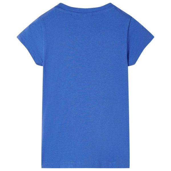 T-shirt para criança azul-cobalto 128 - Image 2