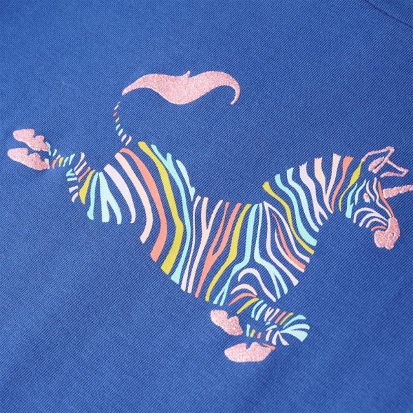 T-shirt para criança azul-cobalto 128 - Image 4