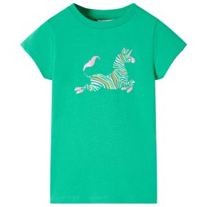 T-shirt de criança verde 128