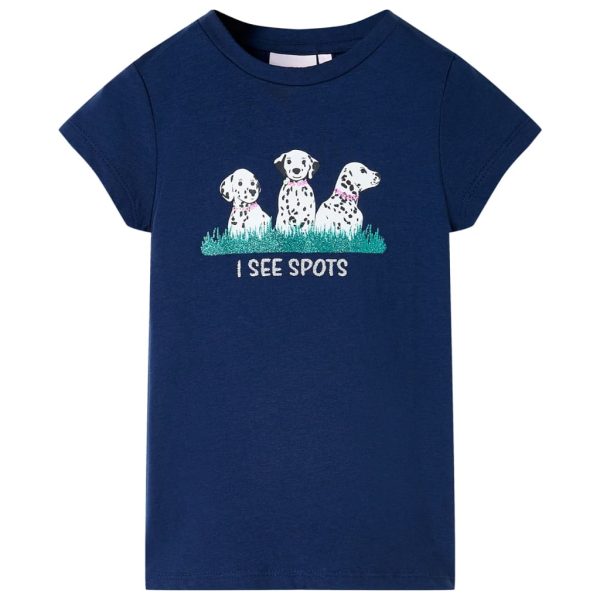 T-shirt para criança azul-marinho 104