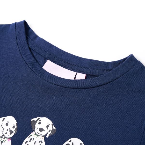 T-shirt para criança azul-marinho 104 - Image 3