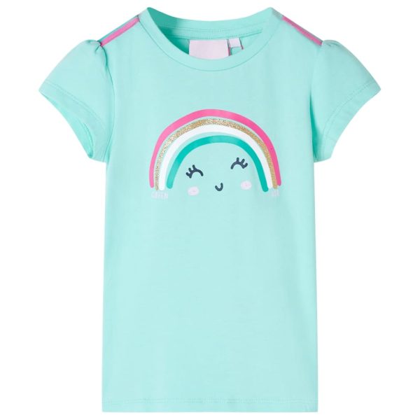 T-shirt infantil menta-claro 104