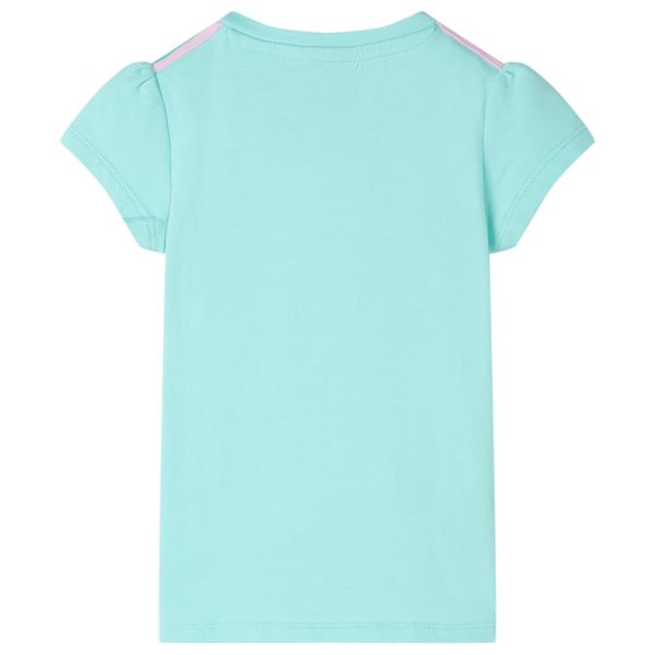 T-shirt infantil menta-claro 128 - Image 2