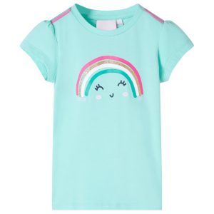 T-shirt infantil menta-claro 140