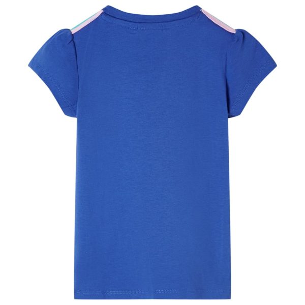 T-shirt para criança azul-cobalto 104 - Image 2