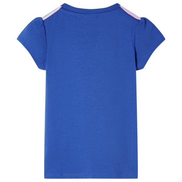T-shirt para criança azul-cobalto 140 - Image 2