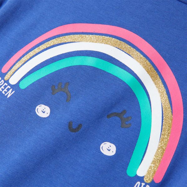 T-shirt para criança azul-cobalto 140 - Image 4