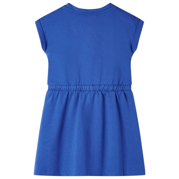 Vestido de criança com cordão azul-cobalto 92 - Image 2