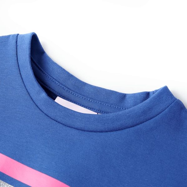 Vestido de criança com cordão azul-cobalto 92 - Image 3