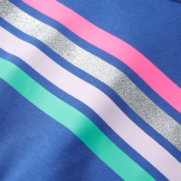 Vestido de criança com cordão azul-cobalto 92 - Image 4