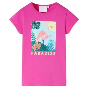 T-shirt de criança rosa-escuro 128