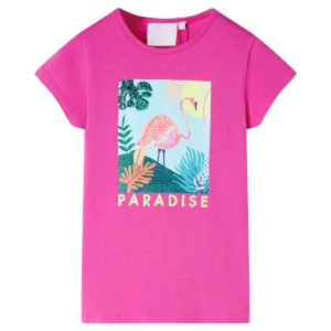 T-shirt de criança rosa-escuro 140