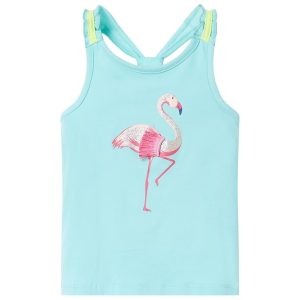 T-shirt de alças para criança menta-claro 104