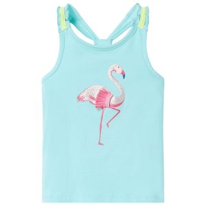 T-shirt de alças para criança menta-claro 116