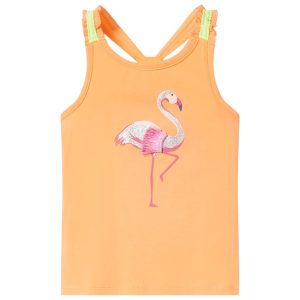 T-shirt de alças para criança laranja brilhante 92