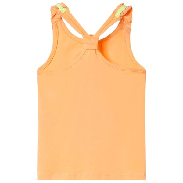 T-shirt de alças para criança laranja brilhante 116 - Image 2