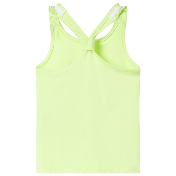 T-shirt de alças para criança amarelo néon 140 - Image 2