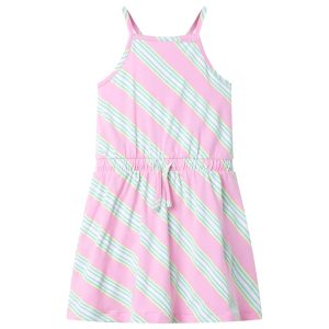 Vestido de criança com cordão sem mangas rosa 104