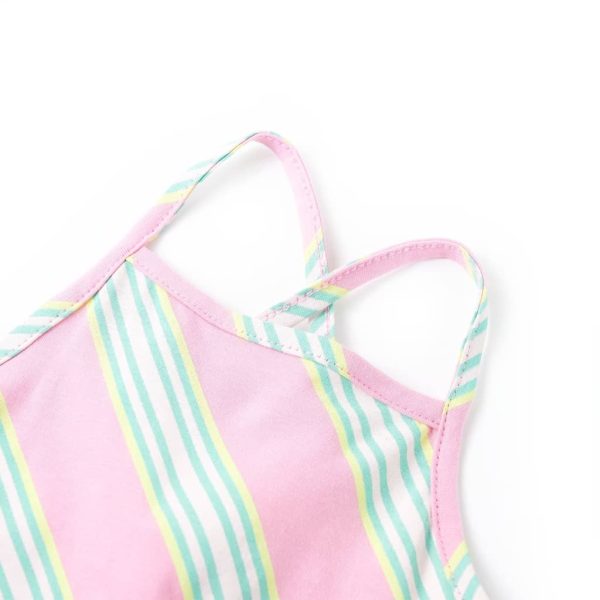 Vestido de criança com cordão sem mangas rosa 104 - Image 3