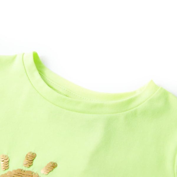 T-shirt de criança amarelo néon 92 - Image 3