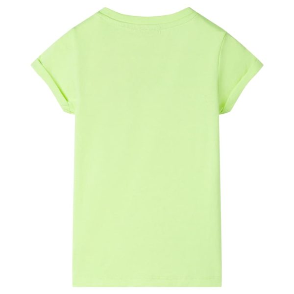 T-shirt de criança amarelo néon 128 - Image 2