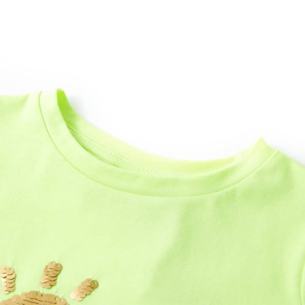 T-shirt de criança amarelo néon 128 - Image 3