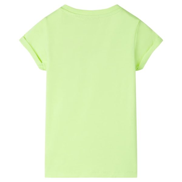 T-shirt de criança amarelo néon 140 - Image 2