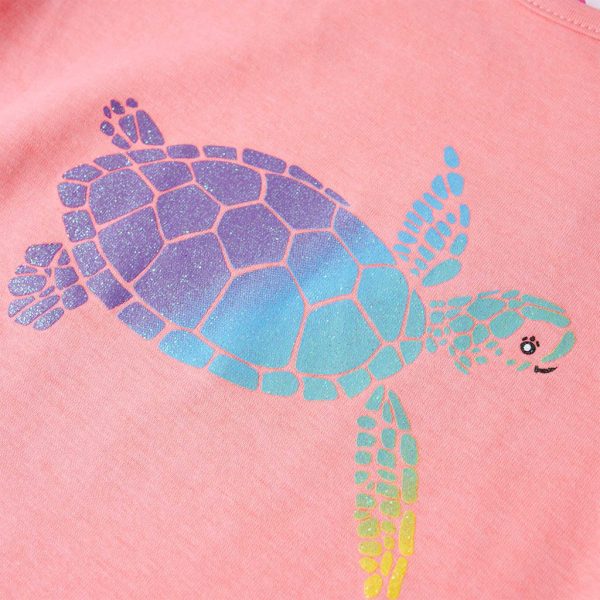 T-shirt infantil rosa-choque 128 - Image 4