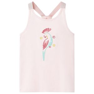 T-shirt de alças para criança rosa suave 92
