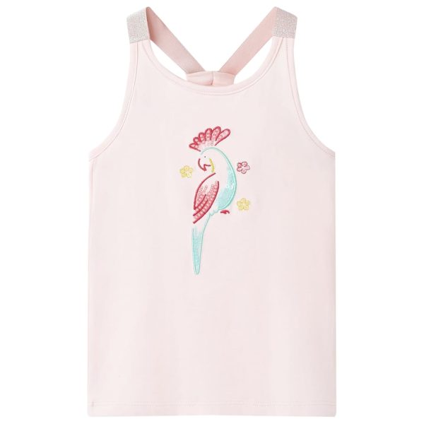 T-shirt de alças para criança rosa suave 92