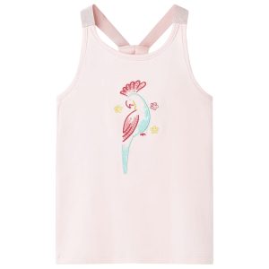 T-shirt de alças para criança rosa suave 104