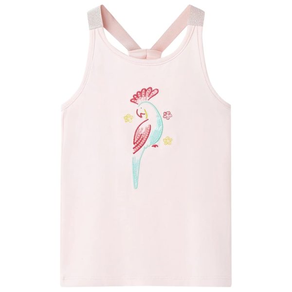 T-shirt de alças para criança rosa suave 116