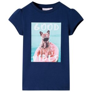 T-shirt para criança azul-marinho 104