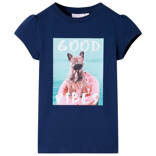 T-shirt para criança azul-marinho 104