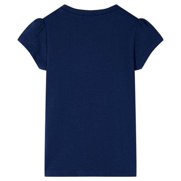 T-shirt infantil azul-escuro 92 - Image 2