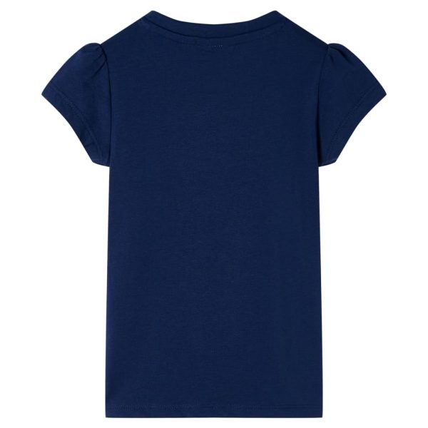 T-shirt infantil azul-escuro 128 - Image 2