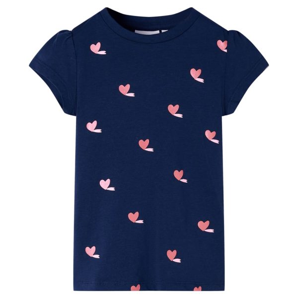 T-shirt infantil azul-escuro 140