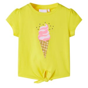 T-shirt de criança amarelo 92