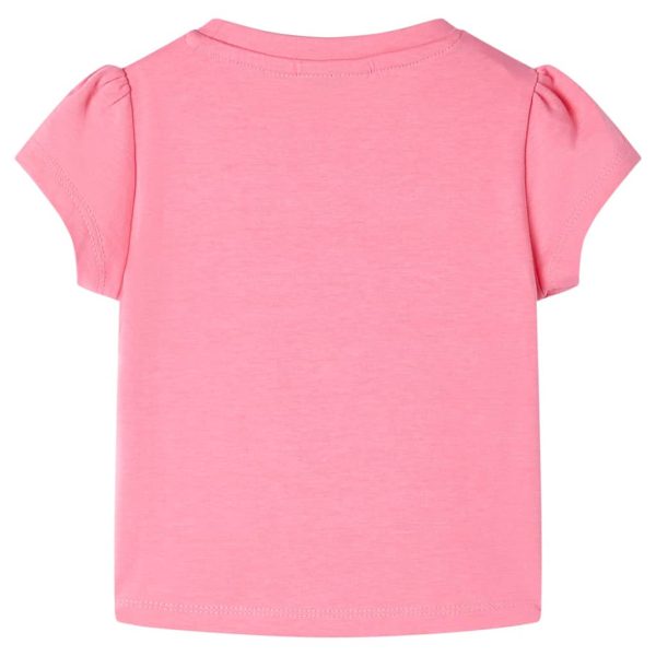 T-shirt de criança rosa-brilhante fluorescente 92 - Image 2
