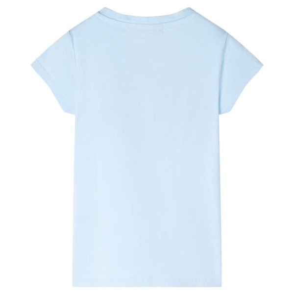 T-shirt de criança azul-suave 128 - Image 2