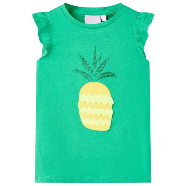 T-shirt de criança verde 128