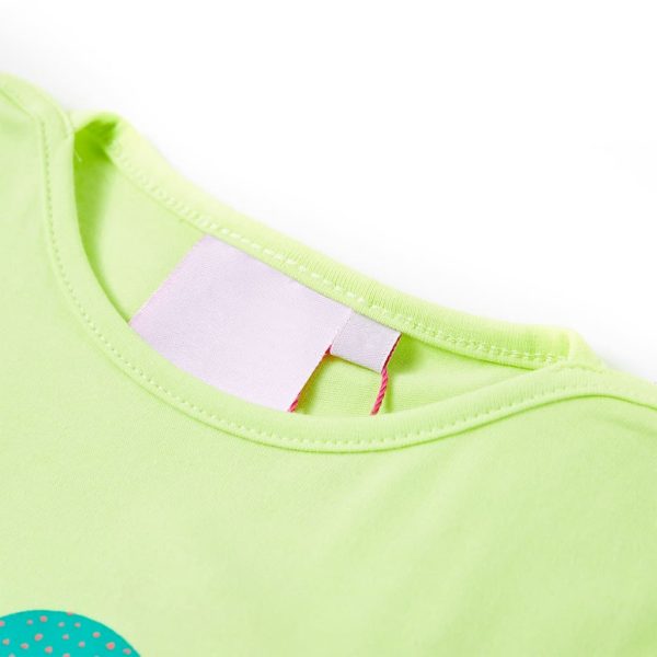T-shirt de criança amarelo fluorescente 92 - Image 3