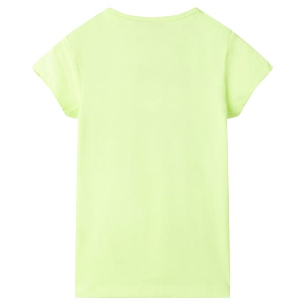 T-shirt de criança amarelo fluorescente 104 - Image 2