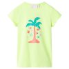 T-shirt de criança amarelo fluorescente 116