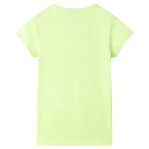 T-shirt de criança amarelo fluorescente 128 - Image 2