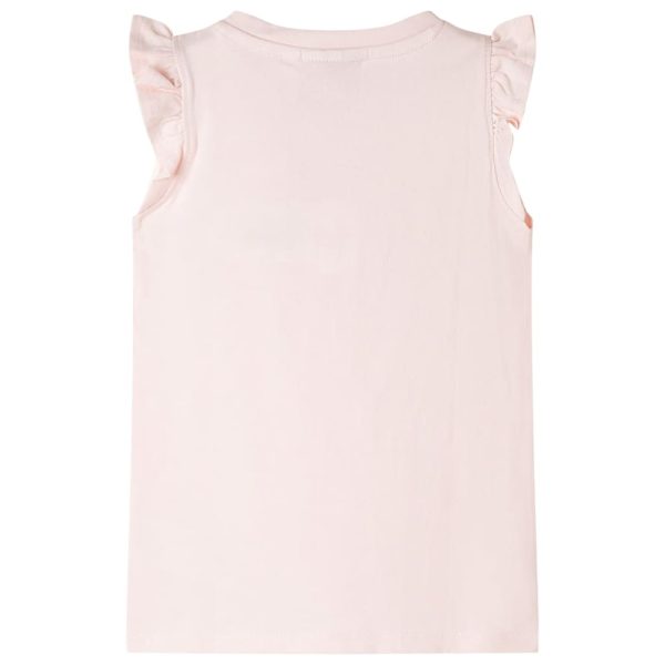 T-shirt para criança manga com folhos rosa-suave 92 - Image 2