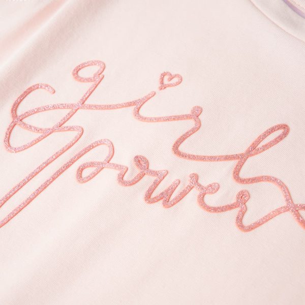 T-shirt para criança manga com folhos rosa-suave 92 - Image 5